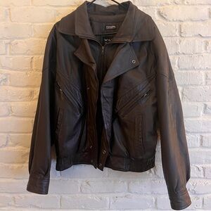 Vintage 90s/Y2K Wilsons Men’s Brown Leather Jacket - M